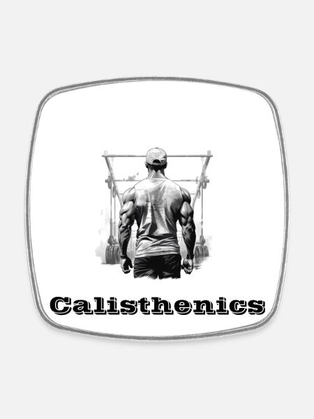 Callisthénie - Magnet carré - blanc