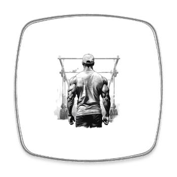 Calisthenics blanc - Magnet carré - blanc - Devant