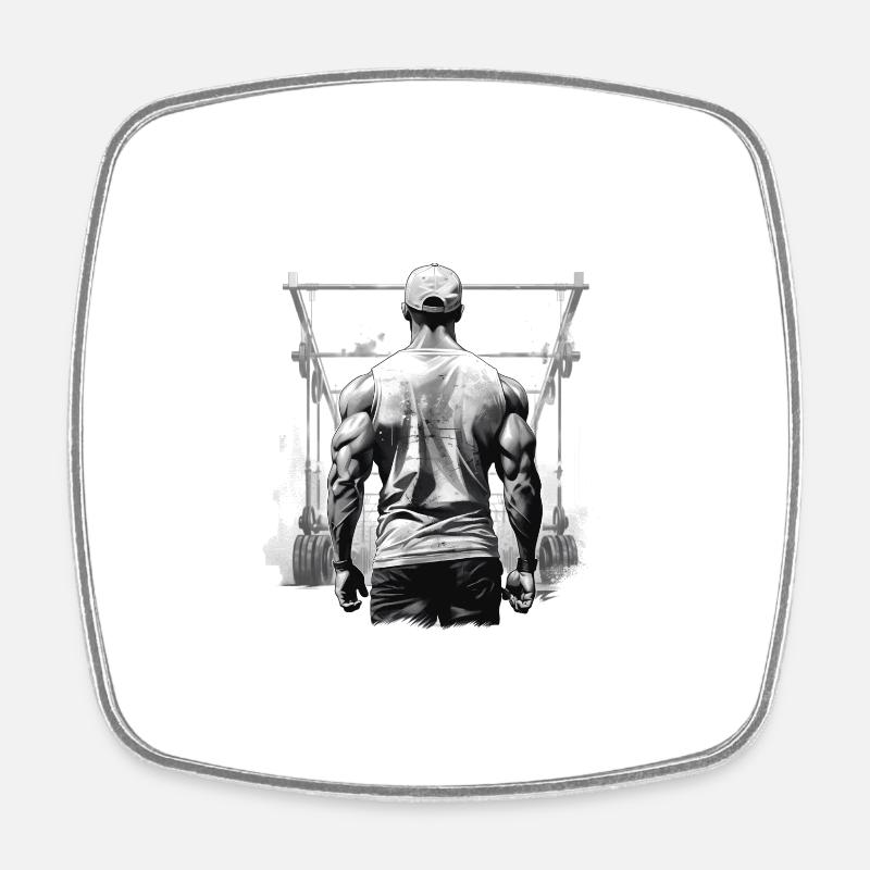 Calisthenics blanc - Magnet carré - blanc