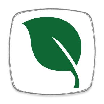 Feuille feuille - Magnet carré - blanc - Devant