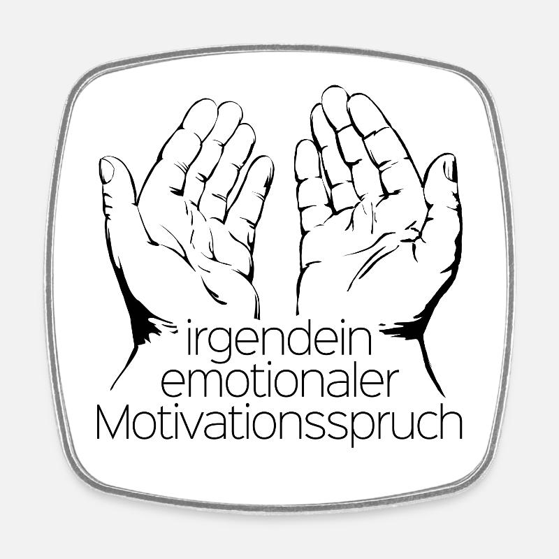 Motivation - Viereckiger Kühlschrankmagnet - Weiß