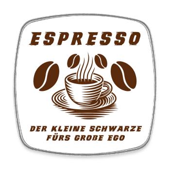 Espresso Design - Viereckiger Kühlschrankmagnet - Weiß - Vorne
