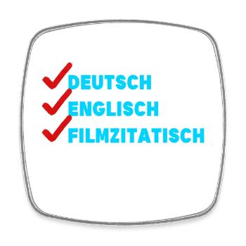 Film Schauen Movies Streaming Theater Statement - Viereckiger Kühlschrankmagnet - Weiß - Vorne