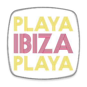 IBIZA Espana Spain Spanien - Viereckiger Kühlschrankmagnet - Weiß - Vorne