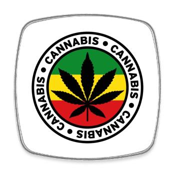 cannabis premium quality natural product hemp 420 - Viereckiger Kühlschrankmagnet - Weiß - Vorne
