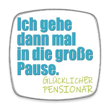 Abschiedsgeschenke Pensionär Lehrer RENTE - Viereckiger Kühlschrankmagnet - Weiß - Vorne