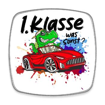 Schulkind Einschulung 2026 1. Klasse Geschenk - Viereckiger Kühlschrankmagnet - Weiß - Vorne