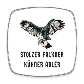 Falknerei Adler Design - Viereckiger Kühlschrankmagnet - Weiß - Vorne