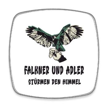 Falknerei Adler Design - Viereckiger Kühlschrankmagnet - Weiß - Vorne