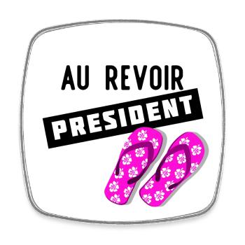 Au revoir président - Magnet carré - blanc - Devant