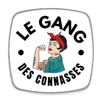 copine, meilleures copines, bande de filles - Magnet carré - blanc - Devant