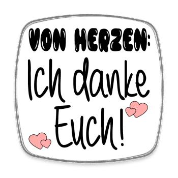 DANKE SAGEN SPRÜCHE - DANKESCHÖN GRUPPE FAMILIE - Viereckiger Kühlschrankmagnet - Weiß - Vorne