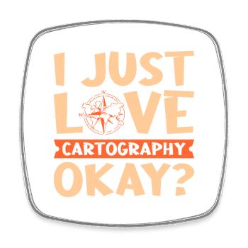 Conception cartographique - Magnet carré - blanc - Devant