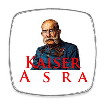 Kaiser Austria – Historisches Österreich Motiv - Viereckiger Kühlschrankmagnet - Weiß - Vorne