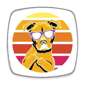 Sunhound Retro Shade - Square fridge magnet - white - Front
