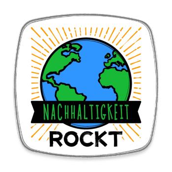 Nachhaltigkeit Mutter Erde Umwelt Statement Planet - Viereckiger Kühlschrankmagnet - Weiß - Vorne