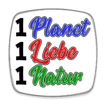 Planet Umwelt Natur Erde Umweltfreundlich Spruch - Viereckiger Kühlschrankmagnet - Weiß - Vorne