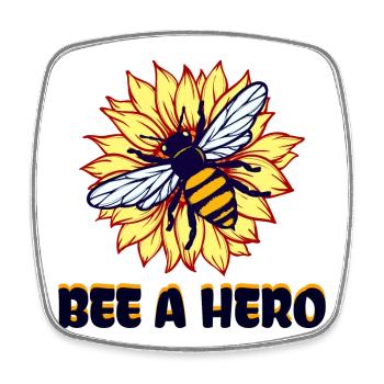 Bee Animal Welfare Species Conservation Environment Earth Statement - Square fridge magnet - white - Front