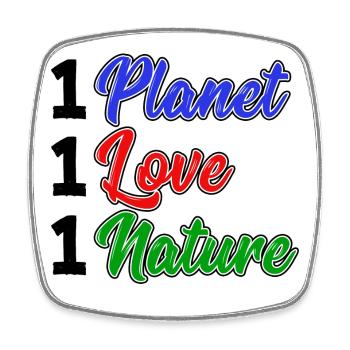 Nature Conservation Nature Planet Earth Environment Statement - Square fridge magnet - white - Front