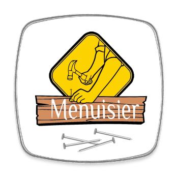 Carpenter - Square fridge magnet - white - Front