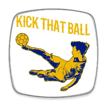 Football slogan - Square fridge magnet - white - Front