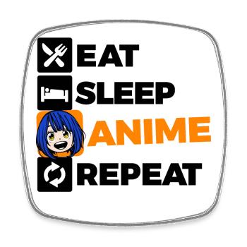 Anime Japanese Statement Cartoon Manga Comic - Square fridge magnet - white - Front