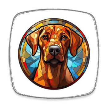 Rhodesian Ridgeback Hunderasse Aquarellglas - Viereckiger Kühlschrankmagnet - Weiß - Vorne