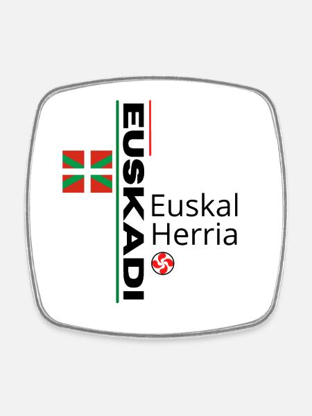 Basque-Luxe Design Ethnically Inspired - Square fridge magnet - white