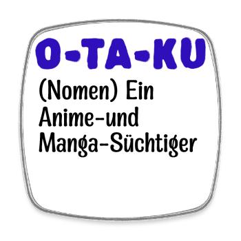 Anime Manga Statement Comic Otaku Zeichentrick - Viereckiger Kühlschrankmagnet - Weiß - Vorne