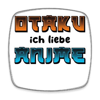 Anime Japanisch Manga Comic Otaku Statement - Viereckiger Kühlschrankmagnet - Weiß - Vorne