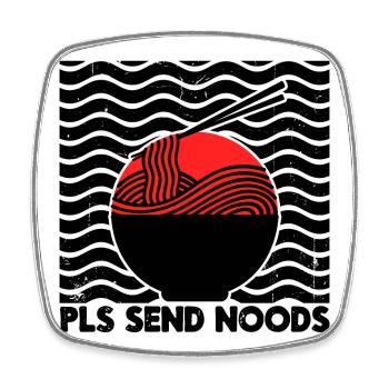 Manga Anime Statement Japanese Far East Ramen - Square fridge magnet - white - Front