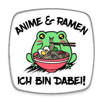 Anime Ramen Statement Manga Animation Zeichentrick - Viereckiger Kühlschrankmagnet - Weiß - Vorne