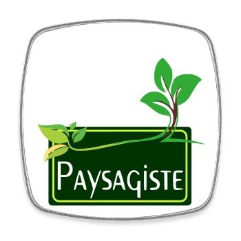 Paysagiste - Magnet carré - blanc - Devant