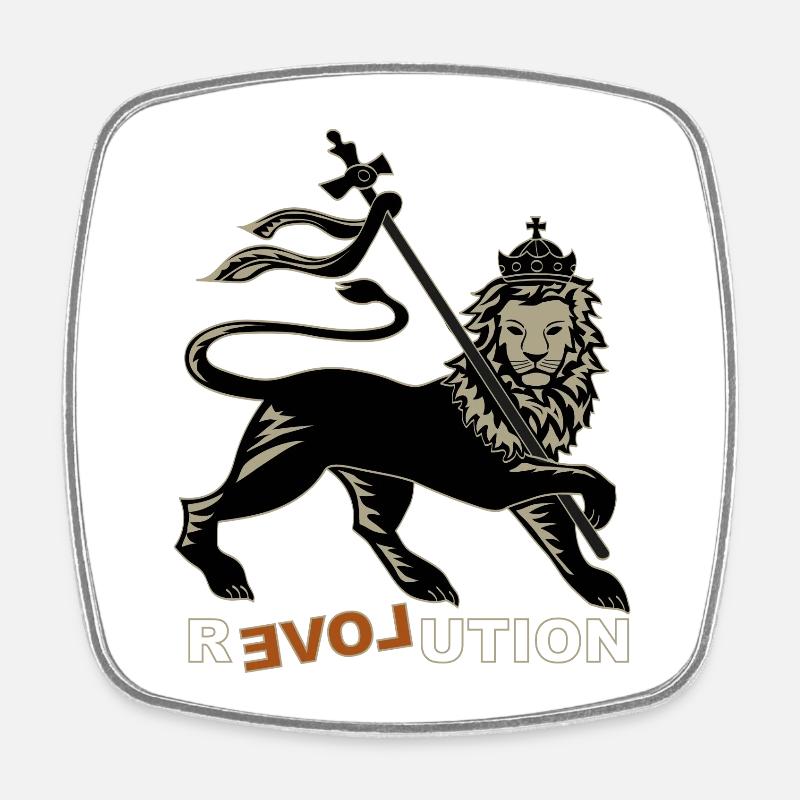 Reloveution - Viereckiger Kühlschrankmagnet - Weiß