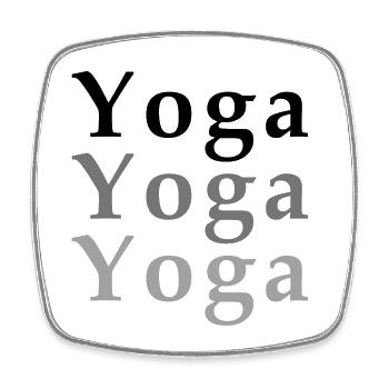 Yoga - Square fridge magnet - white - Front