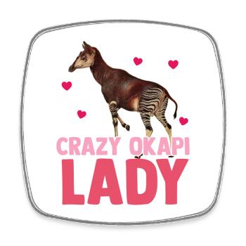 In the heart of Okapi Forest - Square fridge magnet - white - Front