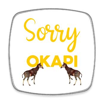Okapi highlights at the zoo - Square fridge magnet - white - Front