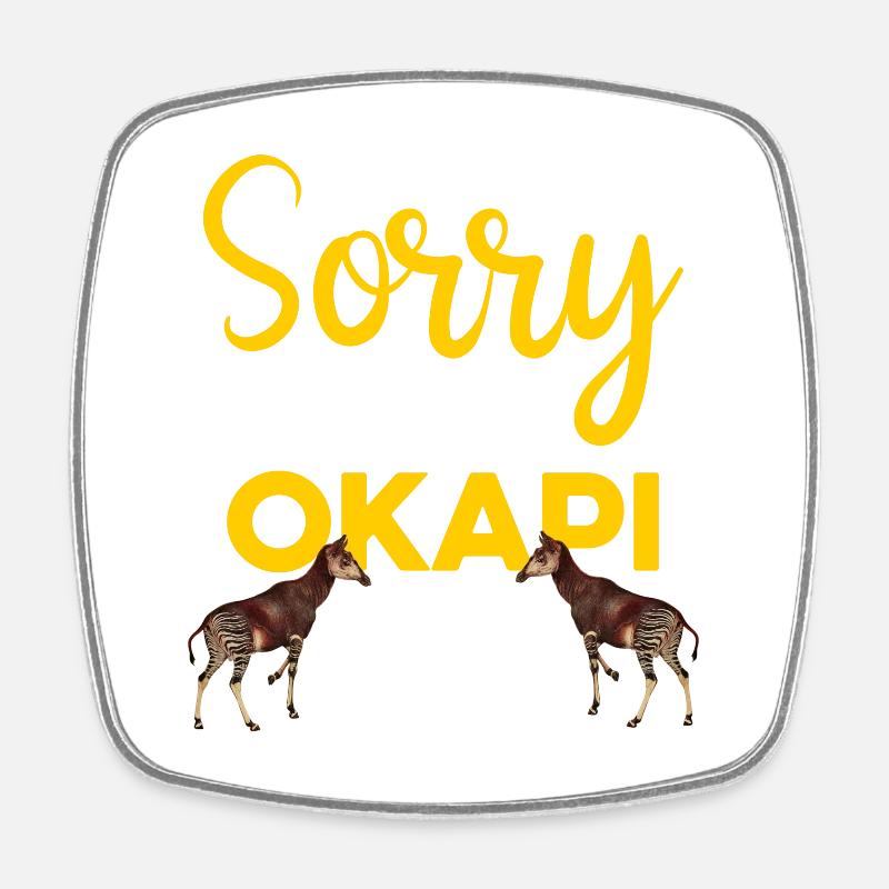 Okapi Highlights im Zoo - Viereckiger Kühlschrankmagnet - Weiß