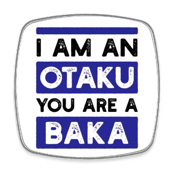 Anime Statement Japan Cartoon Manga Comic - Square fridge magnet - white - Front