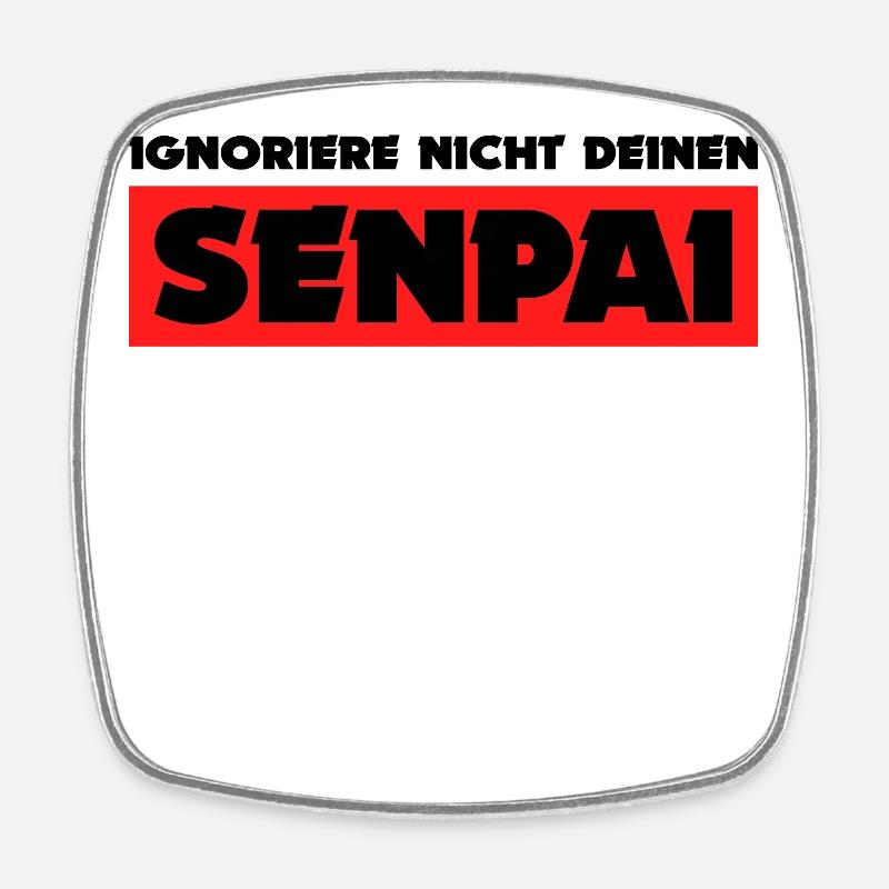Senpai Statement Mangastyle Anime Japan Comic - Viereckiger Kühlschrankmagnet - Weiß