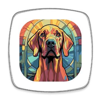 Buntes Rhodesian Ridgeback Hunderasse Aquarell - Viereckiger Kühlschrankmagnet - Weiß - Vorne