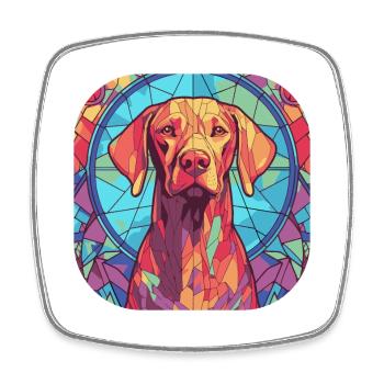 Bunte Vizsla Hunderasse Aquarell Glas Paintin - Viereckiger Kühlschrankmagnet - Weiß - Vorne