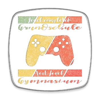 Level Completed Grundschule Gamer - Viereckiger Kühlschrankmagnet - Weiß - Vorne