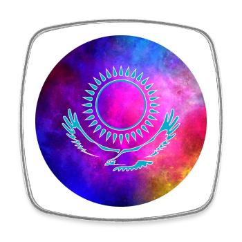 Kazakhstan Galaxy Gift - Square fridge magnet - white - Front