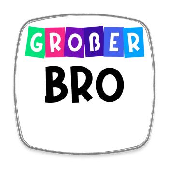 Großer Bruder Bro Statement Bruderherz Geschwister - Viereckiger Kühlschrankmagnet - Weiß - Vorne
