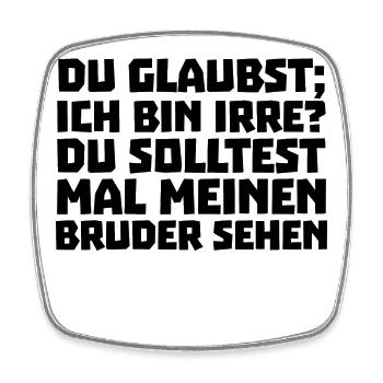 Geschwister Statement Bruderherz Bruder Bro - Viereckiger Kühlschrankmagnet - Weiß - Vorne