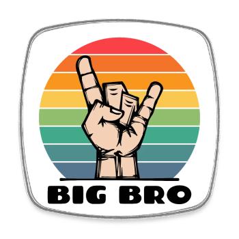 Bruderherz Bro Cooler Spruch Stolzer Großer Bruder - Viereckiger Kühlschrankmagnet - Weiß - Vorne