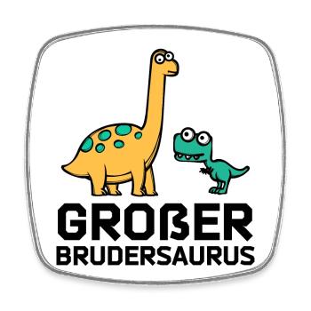 Geschwisterliebe Dino Bro Bruderherz Großer Bruder - Viereckiger Kühlschrankmagnet - Weiß - Vorne