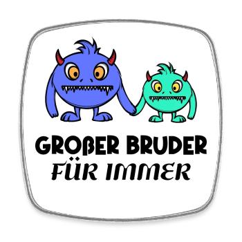 Großer Bruder Geschwisterliebe Statement Bro - Viereckiger Kühlschrankmagnet - Weiß - Vorne