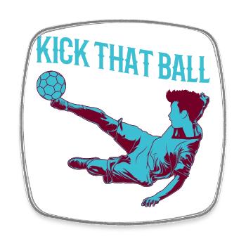 Soccer boy - Square fridge magnet - white - Front